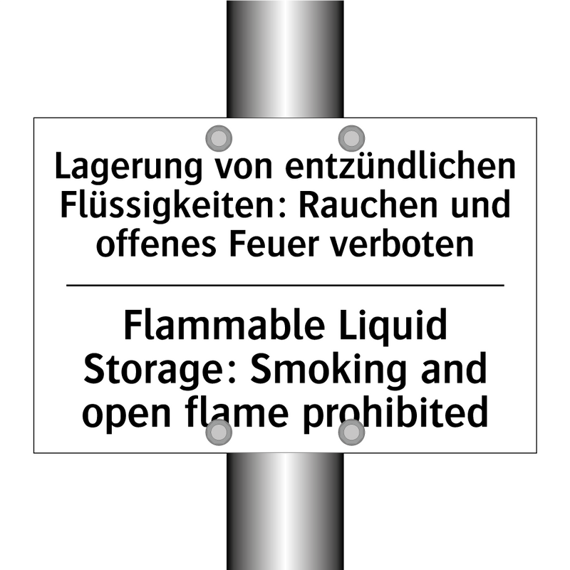 Lagerung von entzündlichen Flüssigkeiten: /.../ - Flammable Liquid Storage: Smoking /.../