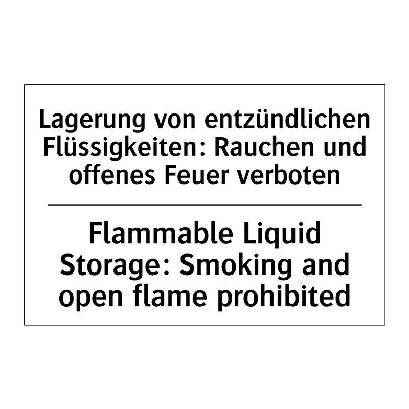 Lagerung von entzündlichen Flüssigkeiten: /.../ - Flammable Liquid Storage: Smoking /.../