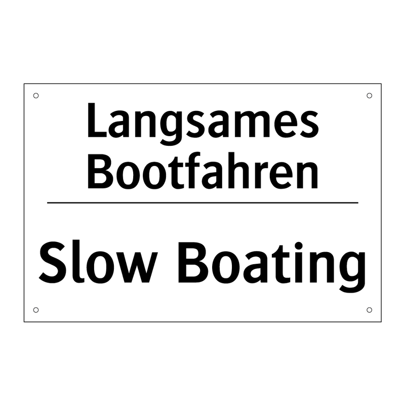 Langsames Bootfahren - Slow Boating