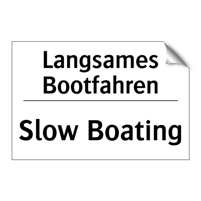 Langsames Bootfahren - Slow Boating