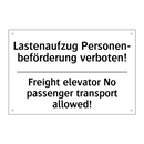Lastenaufzug Personen- beförderung /.../ - Freight elevator No passenger /.../