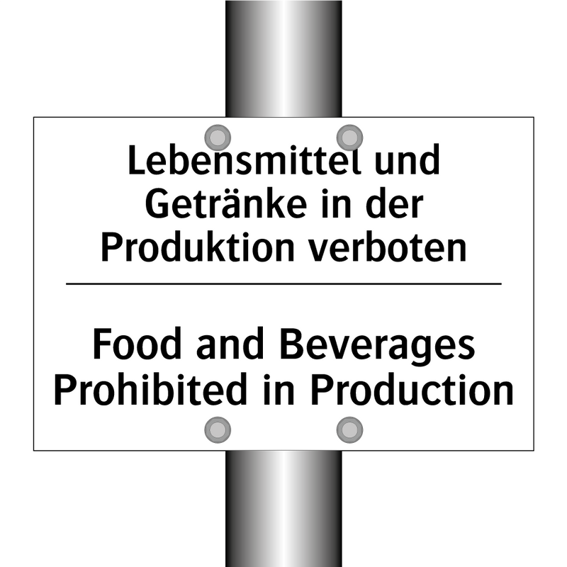 Lebensmittel und Getränke in der /.../ - Food and Beverages Prohibited /.../