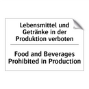 Lebensmittel und Getränke in der /.../ - Food and Beverages Prohibited /.../