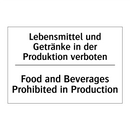 Lebensmittel und Getränke in der /.../ - Food and Beverages Prohibited /.../