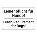 Leinenpflicht für Hunde! - Leash Requirement for Dogs!