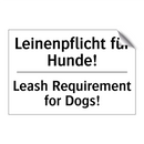 Leinenpflicht für Hunde! - Leash Requirement for Dogs!