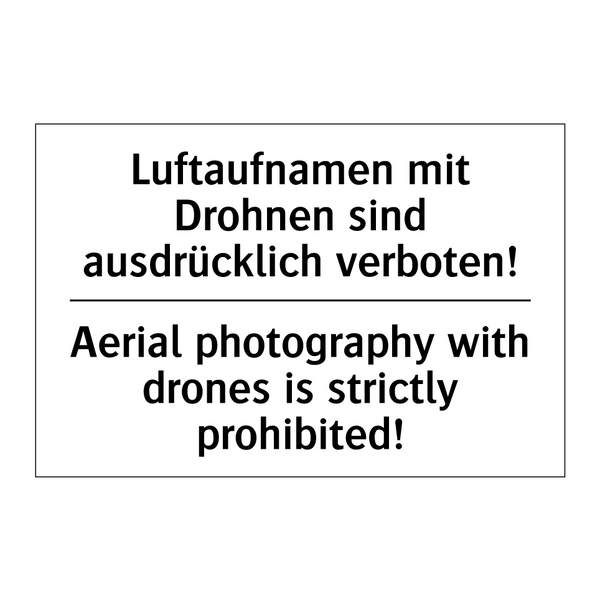 Luftaufnamen mit Drohnen sind /.../ - Aerial photography with drones /.../