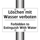 Löschen mit Wasser verboten - Forbidden to Extinguish With Water/.../