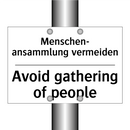 Menschen- ansammlung vermeiden - Avoid gathering of people