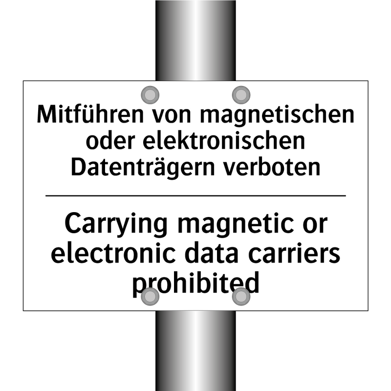 Mitführen von magnetischen oder /.../ - Carrying magnetic or electronic /.../