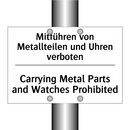 Mitführen von Metallteilen und /.../ - Carrying Metal Parts and Watches /.../