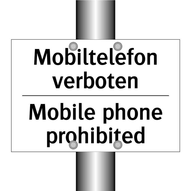 Mobiltelefon verboten - Mobile phone prohibited