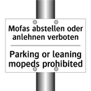 Mofas abstellen oder anlehnen /.../ - Parking or leaning mopeds prohibited/.../
