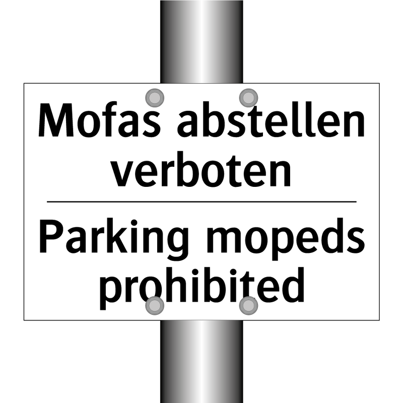 Mofas abstellen verboten - Parking mopeds prohibited
