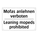 Mofas anlehnen verboten - Leaning mopeds prohibited