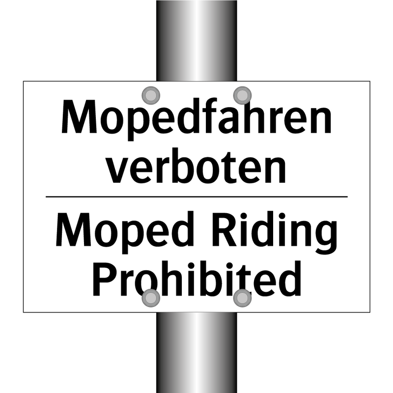 Mopedfahren verboten - Moped Riding Prohibited