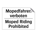 Mopedfahren verboten - Moped Riding Prohibited