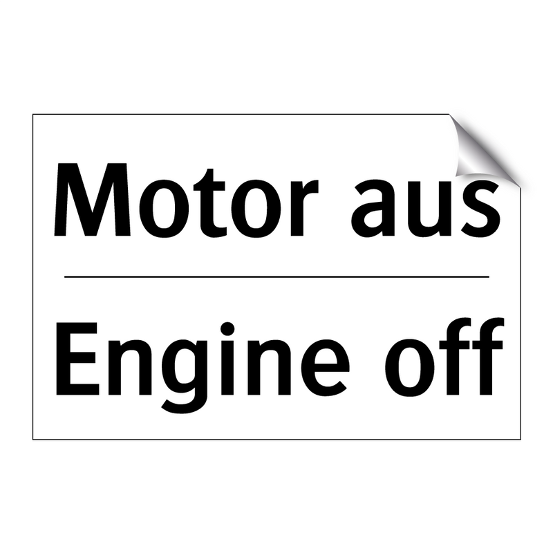 Motor aus - Engine off