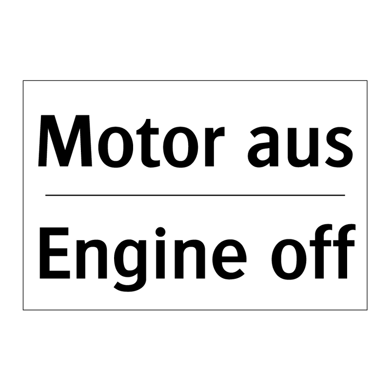 Motor aus - Engine off