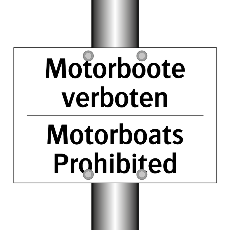 Motorboote verboten - Motorboats Prohibited