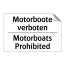 Motorboote verboten - Motorboats Prohibited