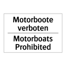 Motorboote verboten - Motorboats Prohibited