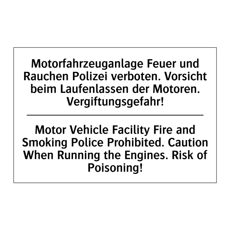 Motorfahrzeuganlage Feuer und /.../ - Motor Vehicle Facility Fire and /.../
