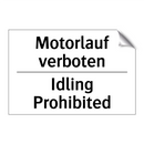 Motorlauf verboten - Idling Prohibited