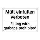 Müll einfüllen verboten - Filling with garbage prohibited/.../