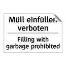 Müll einfüllen verboten - Filling with garbage prohibited/.../