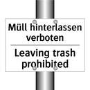 Müll hinterlassen verboten - Leaving trash prohibited