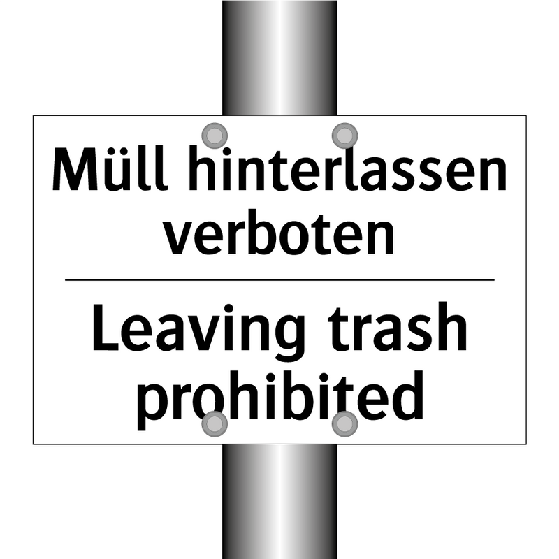 Müll hinterlassen verboten - Leaving trash prohibited