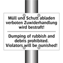 Müll und Schutt abladen verboten /.../ - Dumping of rubbish and debris /.../