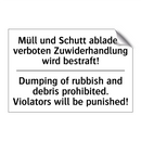 Müll und Schutt abladen verboten /.../ - Dumping of rubbish and debris /.../