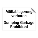 Müllablagerung verboten - Dumping Garbage Prohibited