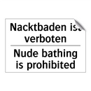 Nacktbaden ist verboten - Nude bathing is prohibited