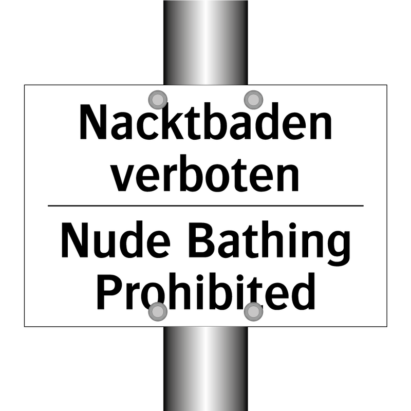 Nacktbaden verboten - Nude Bathing Prohibited