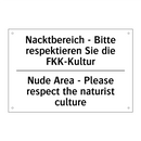 Nacktbereich - Bitte respektieren /.../ - Nude Area - Please respect the /.../