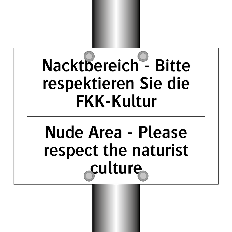Nacktbereich - Bitte respektieren /.../ - Nude Area - Please respect the /.../
