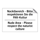 Nacktbereich - Bitte respektieren /.../ - Nude Area - Please respect the /.../