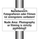 Nacktbereich: Fotografieren oder /.../ - Nude Area: Photography or filming /.../