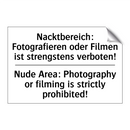 Nacktbereich: Fotografieren oder /.../ - Nude Area: Photography or filming /.../