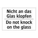 Nicht an das Glas klopfen - Do not knock on the glass