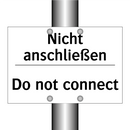 Nicht anschließen - Do not connect
