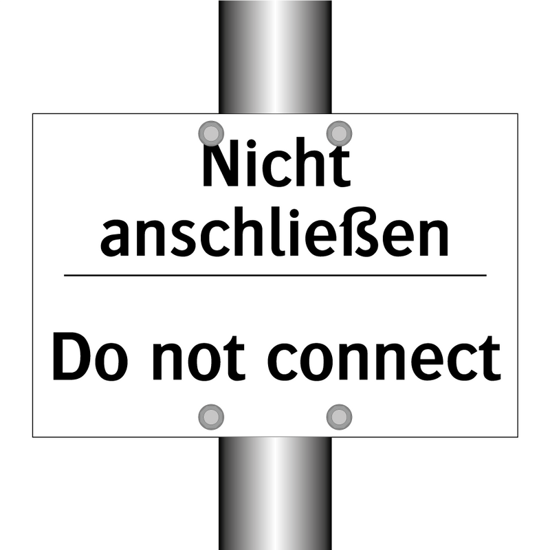 Nicht anschließen - Do not connect