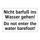 Nicht barfuß ins Wasser gehen! - Do not enter the water barefoot!/.../