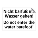 Nicht barfuß ins Wasser gehen! - Do not enter the water barefoot!/.../