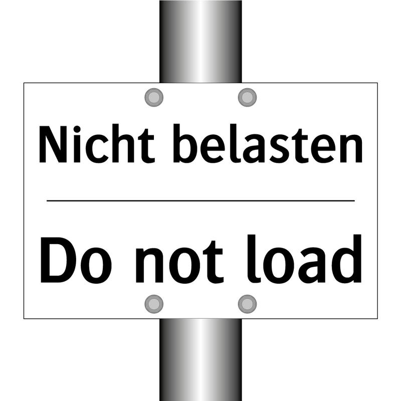Nicht belasten - Do not load