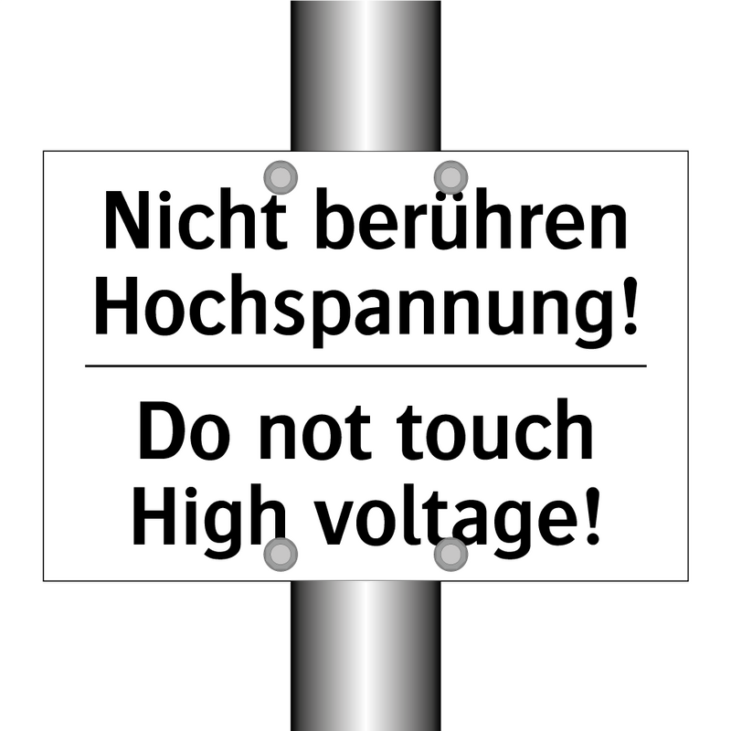 Nicht berühren Hochspannung! - Do not touch High voltage!