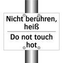 Nicht berühren, heiß - Do not touch hot
